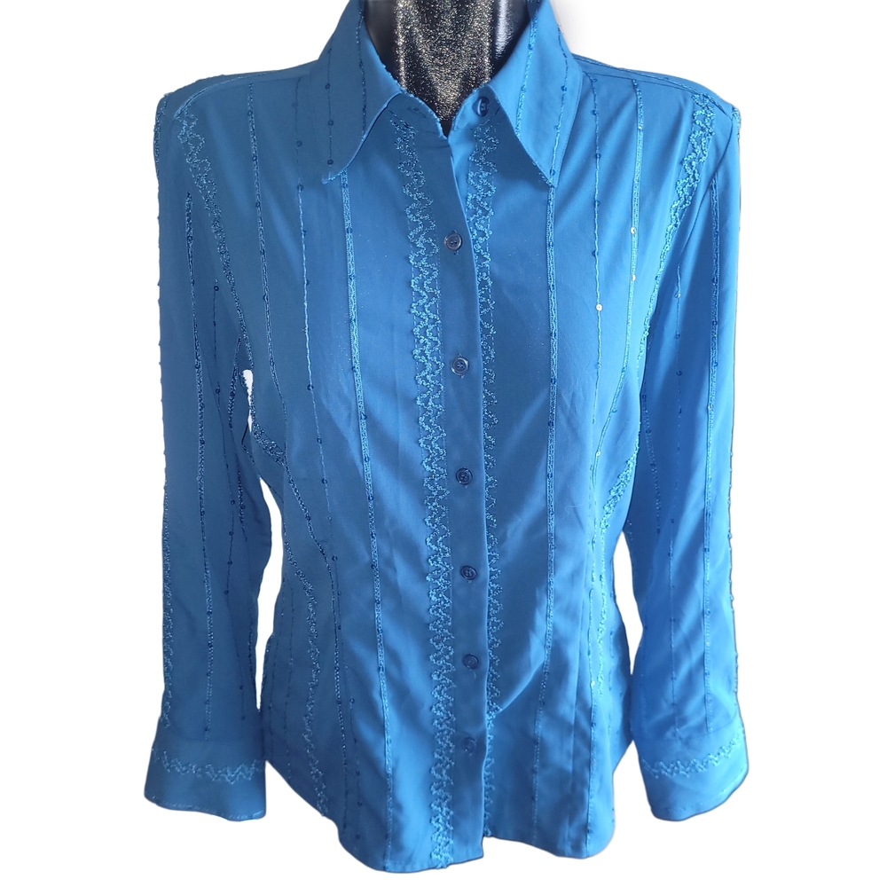 Elegant Blue Women's Top